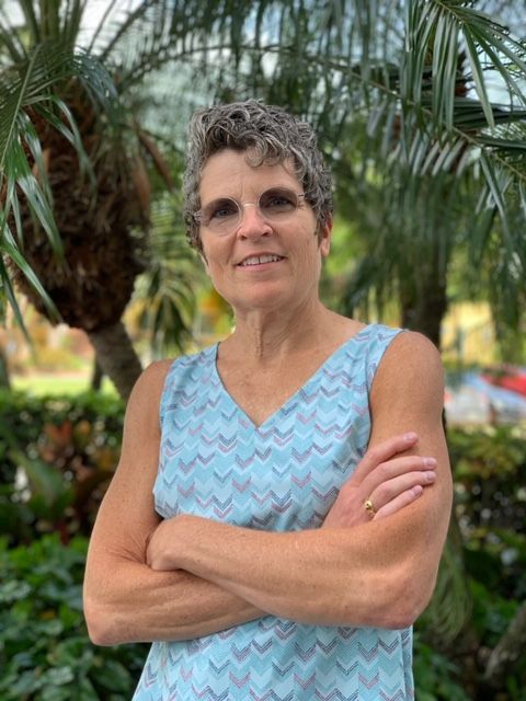 Liz Towne standing in blue top