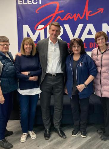 Indivisible NWI group members with Frank Mrvan